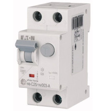 Дифф. авт. выключатель HNB-C25/1N/003-A, 1P+N, 25A, хар-ка C, 6kA, 30mA, тип А, 2M