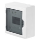 Щит навесной ECO BOX 1x6M, N/PE 2x 2x16+3x10mm2, дымчатая пласт. дверь, белый RAL9003, 198x192x96mm,