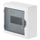 Щит навесной ECO BOX 1x8M, N/PE 2x 2x16+5x10mm2, дымчатая пласт. дверь, белый RAL9003, 198x228x96mm,