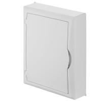Щит навесной ECO BOX мультимед, TS35+1x МП перф.118x270mm, белая пласт. дверь, белый RAL9003, 434x35