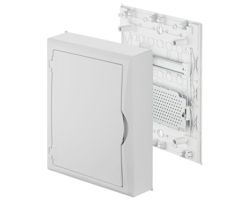 Щит навесной ECO BOX мультимед, TS35+1x МП перф.118x270mm, белая пласт. дверь, белый RAL9003, 434x35