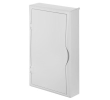 Щит навесной ECO BOX мультимед, TS35+2x МП перф.118x270mm, белая пласт. дверь, белый RAL9003, 560x35