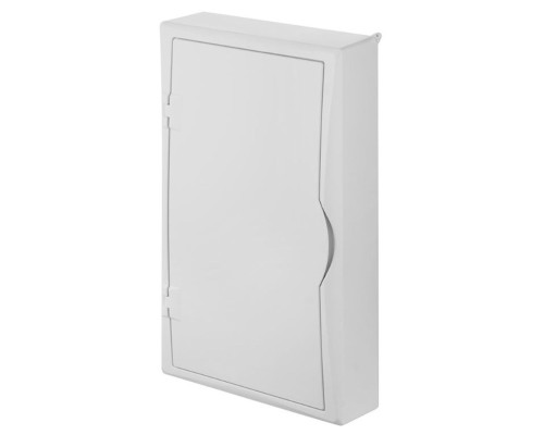 Щит навесной ECO BOX мультимед, TS35+2x МП перф.118x270mm, белая пласт. дверь, белый RAL9003, 560x35