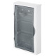 Щит навесной ECO BOX мультимед, TS35+2x МП перф.118x270mm, дымчатая пласт. дверь, белый RAL9003, 560