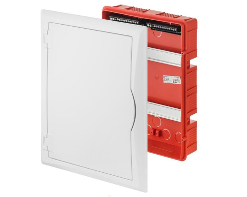 Щит встраив. ECO BOX 2x12M, N/PE 3x 2x16+7x10mm2, белая пласт. дверь, белый RAL9003, 430x350x95mm, I