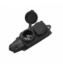 Розетка двухместная с заглушками 2Р+РЕ 16А 250В IP44 TDM General Lighting Systems