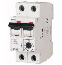 Авт. выключатель Z-MS-6,3/2, 2P, 6.3A, 400VAC, 10kA, It=4_6.3A, Ie=63_82A (без регулировки), 0.75kW(
