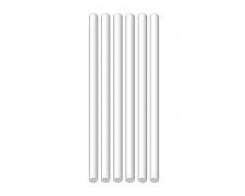 Клеевые стержни универсальные белые, 7 мм x 100 мм, 6 шт, "Алмаз" TDM