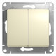 Выключатель 2-клавишный Schneider Electric Glossa GSL000251 Бежевый - GSL000251