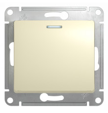 Переключатель 1-клавишный с подсветкой Schneider Electric Glossa GSL000263 Бежевый - GSL000263