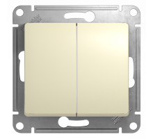 Переключатель 2-клавишный Schneider Electric Glossa GSL000265 Бежевый - GSL000265