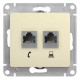 Розетка телефонная + компьютерная Schneider Electric Glossa GSL000285 Бежевый - GSL000285