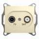 Розетка TV-SAT оконечная 1DB Schneider Electric Glossa GSL000297 Бежевый - GSL000297