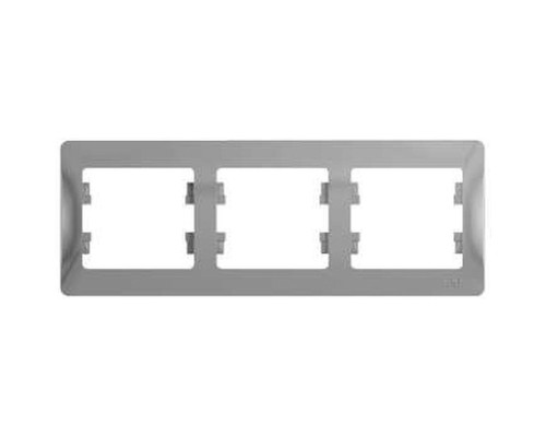 Рамка на 3 поста горизонтальная Schneider Electric Glossa GSL000303 Алюминий - GSL000303
