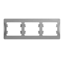 Рамка на 3 поста горизонтальная Schneider Electric Glossa GSL000303 Алюминий - GSL000303