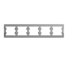 Рамка на 5 постов горизонтальная Schneider Electric Glossa GSL000305 Алюминий - GSL000305