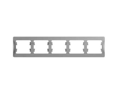 Рамка на 5 постов горизонтальная Schneider Electric Glossa GSL000305 Алюминий - GSL000305
