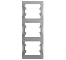 Рамка на 3 поста вертикальная Schneider Electric Glossa GSL000307 Алюминий - GSL000307