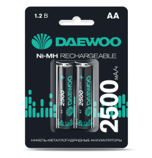 AA 2шт DAEWOO (2500mAh) Ni-MH BL-2