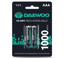 AAA 2шт DAEWOO 1000mAh NI-MH BL-2