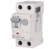 Дифф. авт. выключатель HNB-B20/1N/003, 1P+N, 20A, хар-ка B, 6kA, 30mA, тип АC, 2M