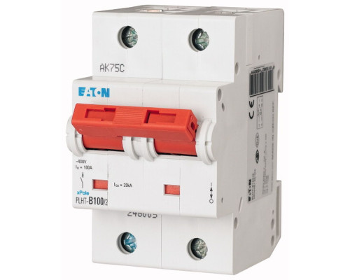 Авт. выключатель PLHT-C100/2, 2P, 100A, хар-ка C, 20kA, 3M