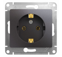 GSL001343   GLOSSA РОЗЕТКА с заземлением,16А, 250В, механизм, ГРАФИТ - GSL001343