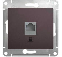 GSL001381K GLOSSA РОЗЕТКА компьютерная RJ45 кат.5E, механизм, ГРАФИТ - GSL001381K