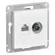 Розетка двойная TV+RJ45 Schneider Electric AtlasDesign ATN000189 Белый - ATN000189