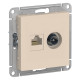 Розетка двойная TV+RJ45 Schneider Electric AtlasDesign ATN000289 Бежевый - ATN000289