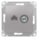 Розетка двойная TV+RJ45 Schneider Electric AtlasDesign ATN000389 Алюминий - ATN000389