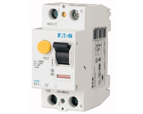 УЗО PF7-25/2/003, 2P, 25A, 10kA, 30mA, тип АC, 2M