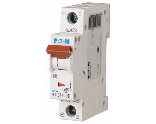 1P  4А, тип С, 10kA, 1M, 250VAC/DC, Авт. выкл. PL7