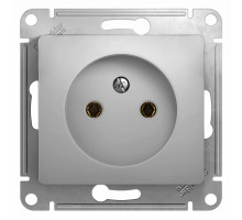 Розетка без заземления без шторок Schneider Electric Glossa GSL000341 Алюминий - GSL000341
