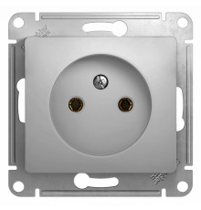 Розетка без заземления без шторок Schneider Electric Glossa GSL000341 Алюминий - GSL000341