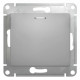 Переключатель 1-клавишный с подсветкой Schneider Electric Glossa GSL000363 Алюминий - GSL000363