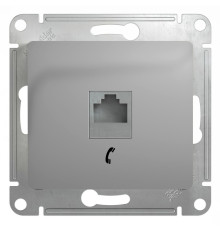 Розетка телефонная Schneider Electric Glossa GSL000381T Алюминий - GSL000381T