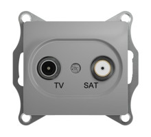 Розетка TV-SAT оконечная 1DB Schneider Electric Glossa GSL000397 Алюминий - GSL000397