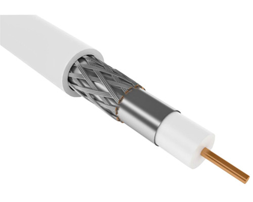 Кабель коаксиальный RG59 CCS 75Ом FPE PVC белый (100м) GENERICA | арт.CC1-R5F1-111-100-G | Цена за метр