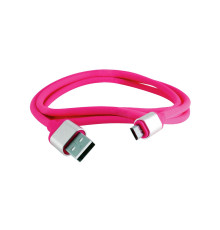 Дата-кабель, ДК 19, USB - micro USB, 1 м, силиконовая оплетка, розовый, TDM | арт.SQ1810-0319