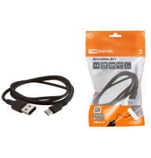 Дата-кабель, ДК 2, USB - USB Type-C, 1 м, черный, TDM | арт.SQ1810-0302