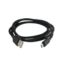 Дата-кабель, ДК 7, USB - micro USB, 1 м, тканевая оплетка, черный, TDM | арт.SQ1810-0307