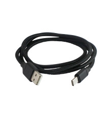 Дата-кабель, ДК 8, USB - USB Type-C, 1 м, тканевая оплетка, черный, TDM | арт.SQ1810-0308