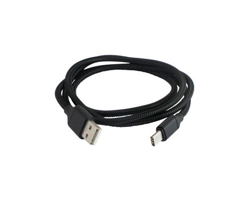 Дата-кабель, ДК 8, USB - USB Type-C, 1 м, тканевая оплетка, черный, TDM | арт.SQ1810-0308