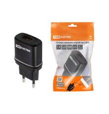 Сетевое зарядное устройство, СЗУ 3, 2,1 А, 1 USB, черный, TDM | арт.SQ1810-0011