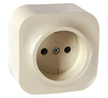 Розетка 2P 10/16A (сл.кость) Quteo