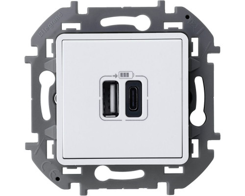 Роз 2хUSB A-C БЕЛ INSPIRIA | арт.673760
