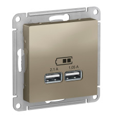 Розетка USB Schneider Electric AtlasDesign ATN000533 Шампань - ATN000533
