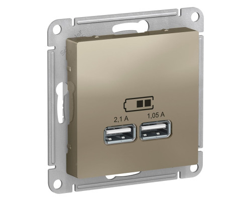 Розетка USB Schneider Electric AtlasDesign ATN000533 Шампань - ATN000533