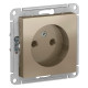 Розетка без заземления без шторок Schneider Electric AtlasDesign ATN000541 Шампань - ATN000541